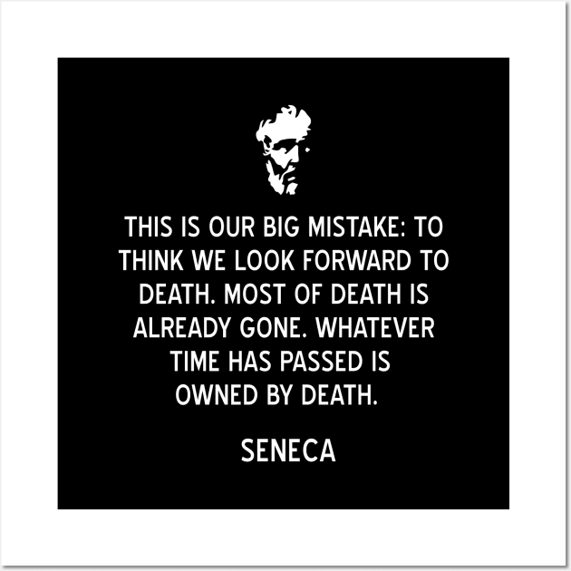 Seneca Stoicism Quote on Death Wall Art by jutulen